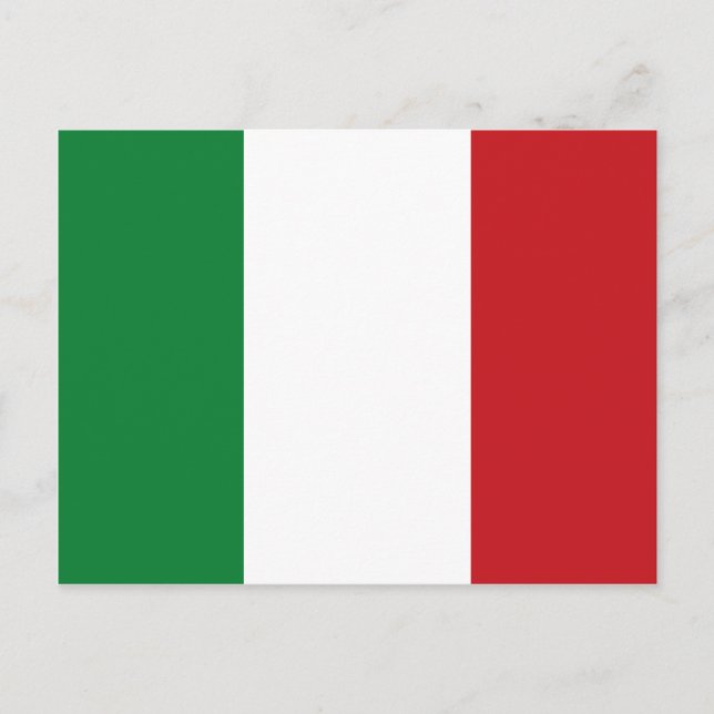 Postal Bandera de Italia (Anverso)
