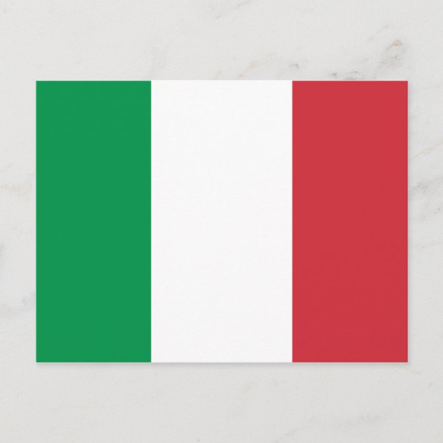 Postal Bandera de Italia (Anverso)