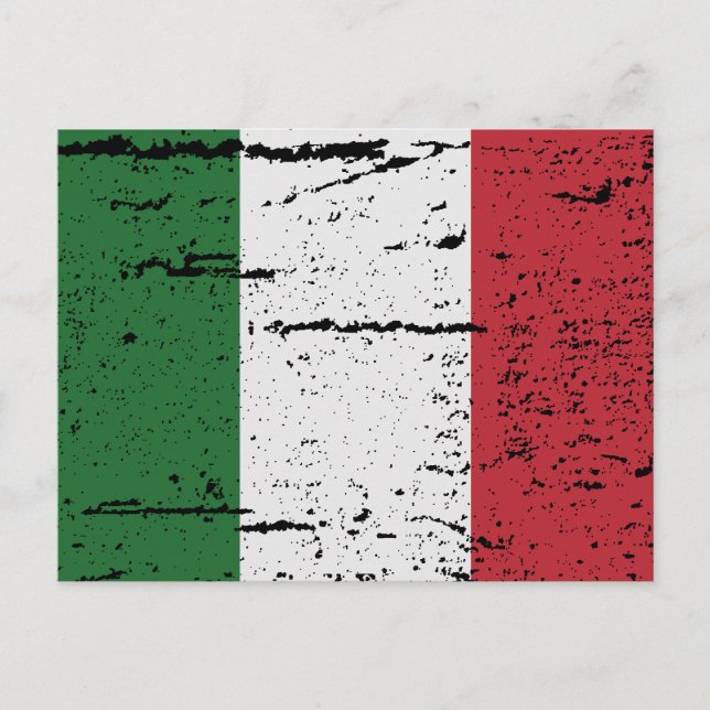POSTAL BANDERA DE ITALIA (Anverso)