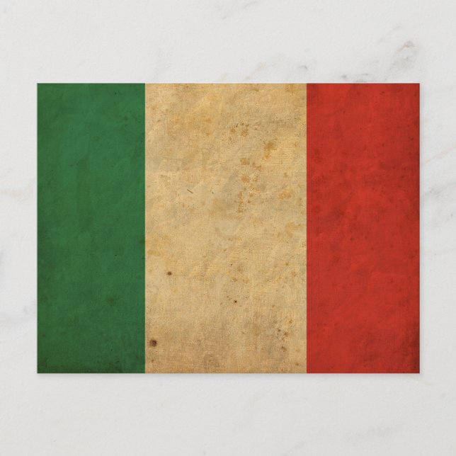 Postal Bandera de Italia del vintage (Anverso)