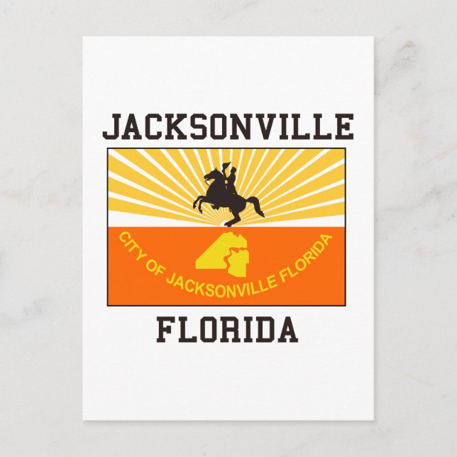 Postal Bandera de Jacksonville Florida (Anverso)