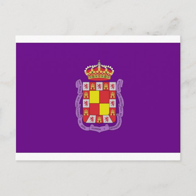 Postal Bandera de Jaén (Anverso)