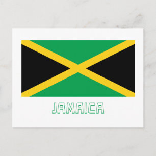 Postal Bandera de Jamaica con nombre