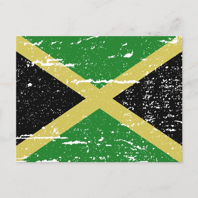 Postal Bandera de Jamaica vintage (Anverso)