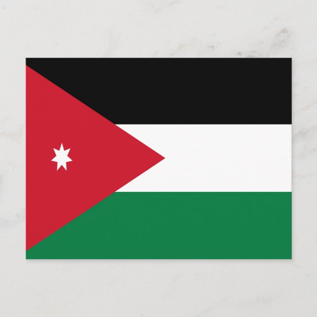Postal Bandera de Jordania (Anverso)