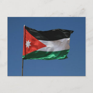 Postal bandera de jordania