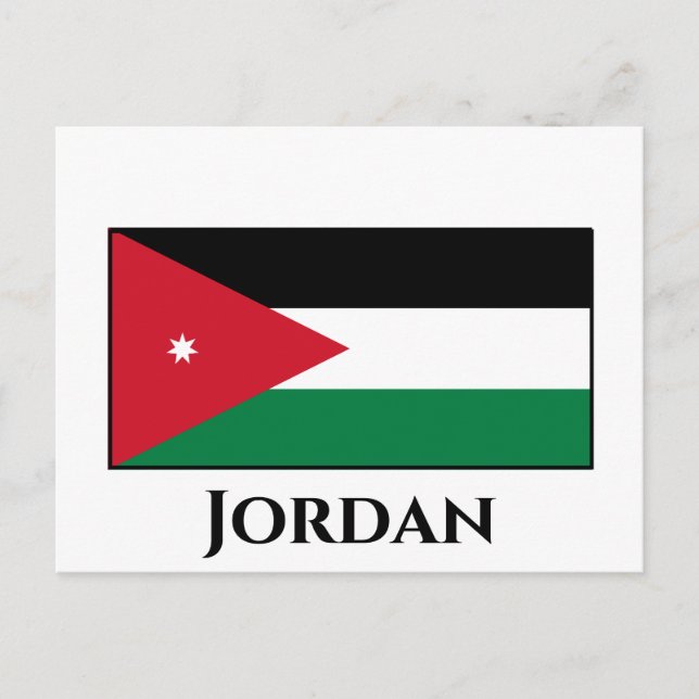 Postal Bandera de Jordania (Anverso)