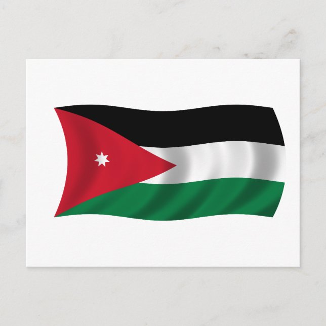 Postal Bandera de Jordania (Anverso)