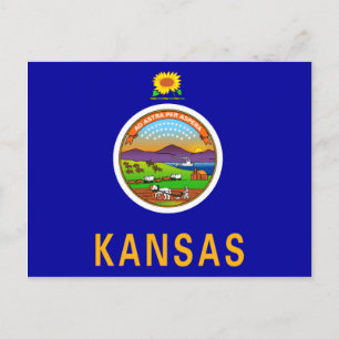 Postal Bandera de Kansas