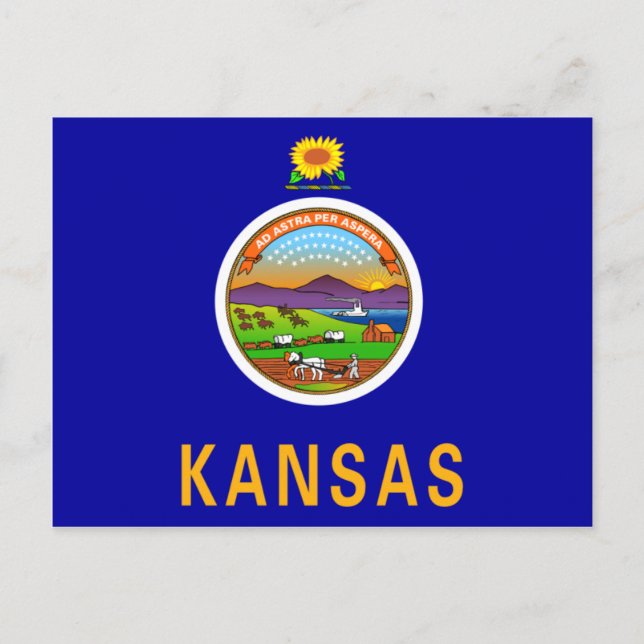 Postal Bandera de Kansas (Anverso)