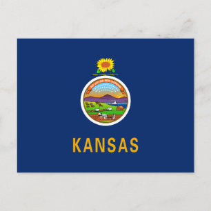 Postal Bandera de Kansas