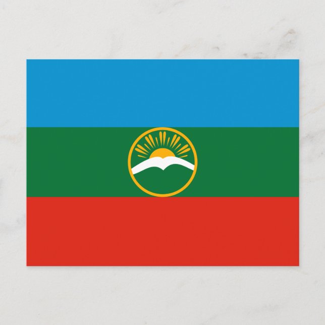 Postal Bandera de Karachay Cherkessia (Anverso)