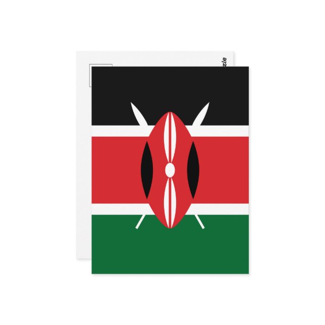 Postal Bandera de Kenia (Anverso/Reverso In Situ)