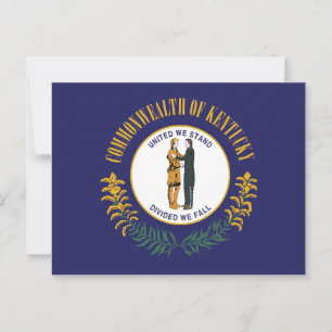 Postal Bandera de Kentucky Unidos Nosotros Nos Tenemos Pi