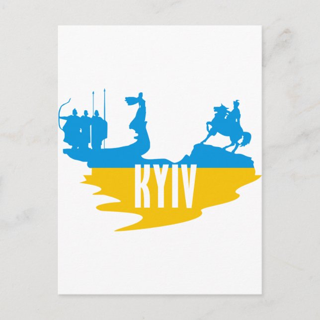 Postal Bandera de Kiev (Anverso)