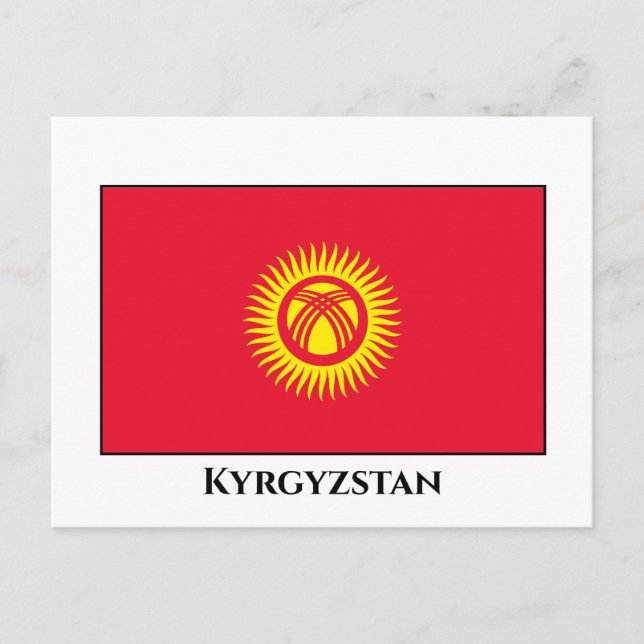 Postal Bandera de Kirguistán (Anverso)