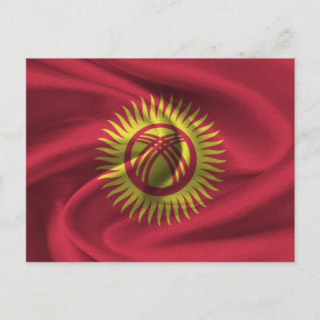Postal Bandera de Kirguistán (Anverso)