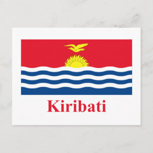 Postal Bandera de Kiribati con nombre