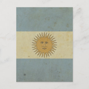 Postal Bandera de la Argentina del vintage