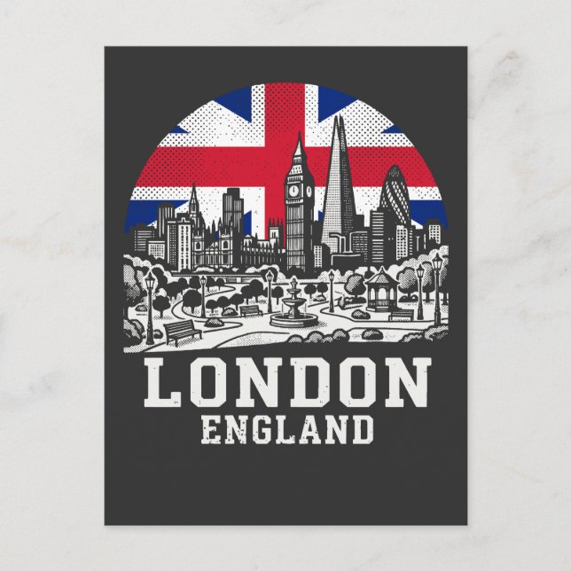 Postal Bandera de la ciudad de Londres, Inglaterra, Reino (Anverso)