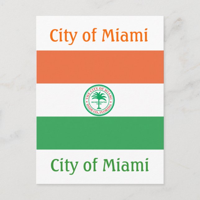 Postal Bandera de la ciudad de Miami (Anverso)