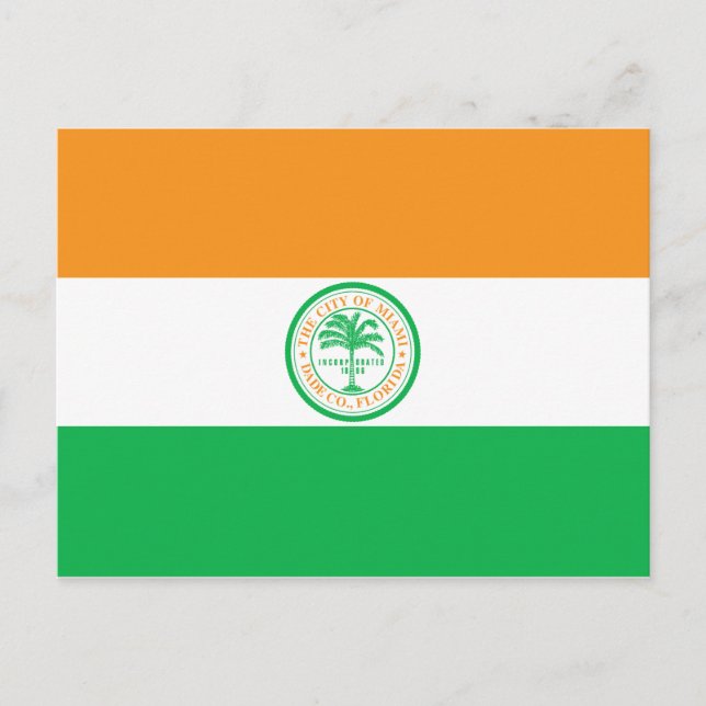 Postal Bandera de la Ciudad de Miami (Florida) (Anverso)