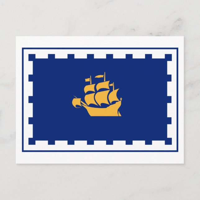 Postal Bandera de la ciudad de Quebec (Anverso)