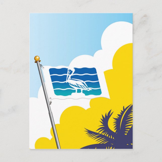 Postal Bandera de la Ciudad de San Petersburgo en Florida (Anverso)