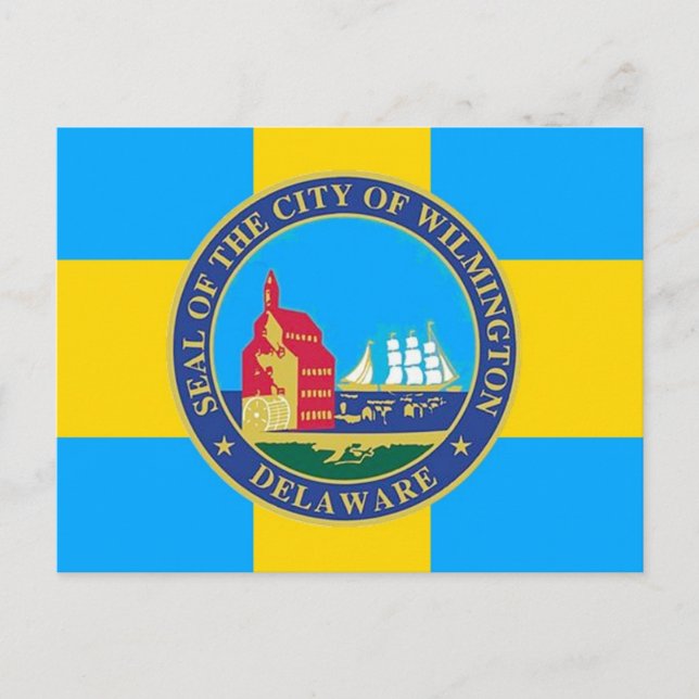 Postal Bandera de la ciudad de Wilmington, Delaware (Anverso)