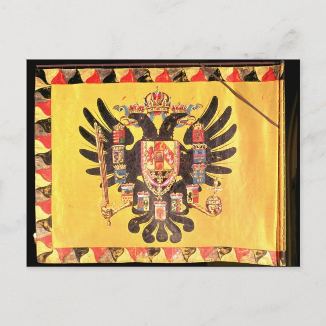 Postal Bandera de la dinastía Imperial Habsburgo, c.1700 (Anverso)