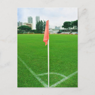 Postal Bandera de la esquina del fútbol
