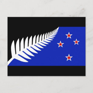 Postal Bandera de la Helecho de Plata de Nueva Zelanda