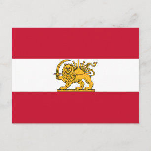 Postal Bandera de la herencia del león y el sol iraní aus