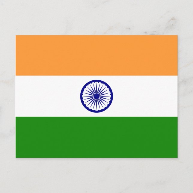 Postal Bandera de la India (Anverso)