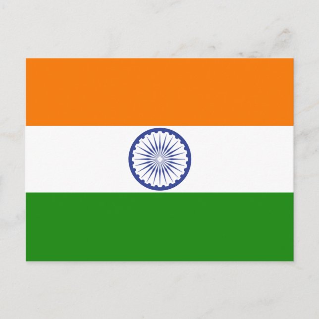 Postal Bandera de la India (Anverso)