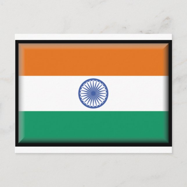 Postal Bandera de la India (Anverso)
