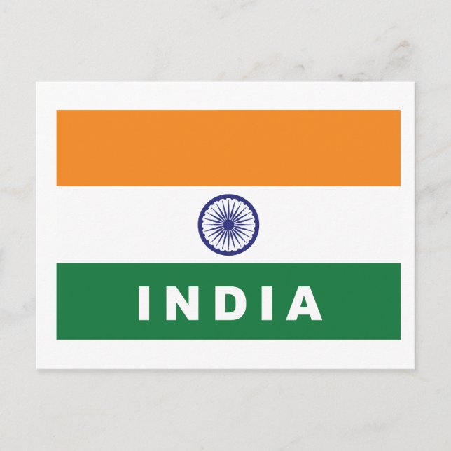 Postal Bandera de la India (Anverso)