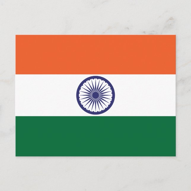 Postal Bandera de la India (Anverso)
