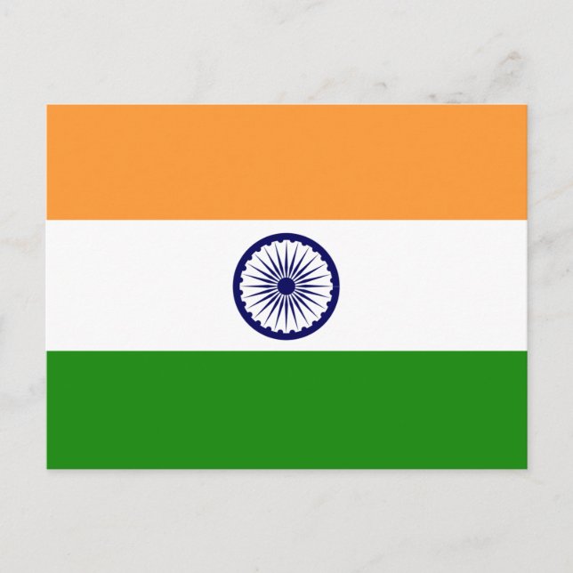 Postal Bandera de la India (Anverso)