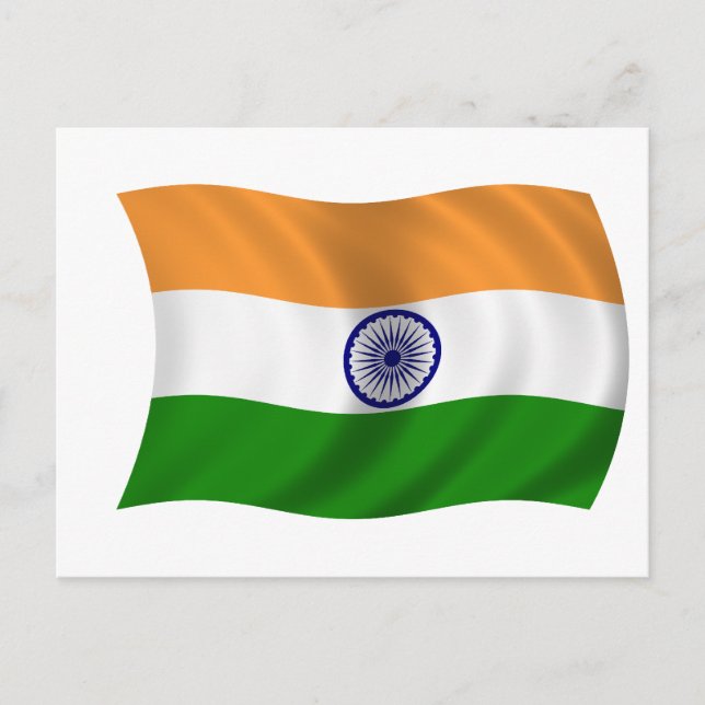 Postal Bandera de la India (Anverso)