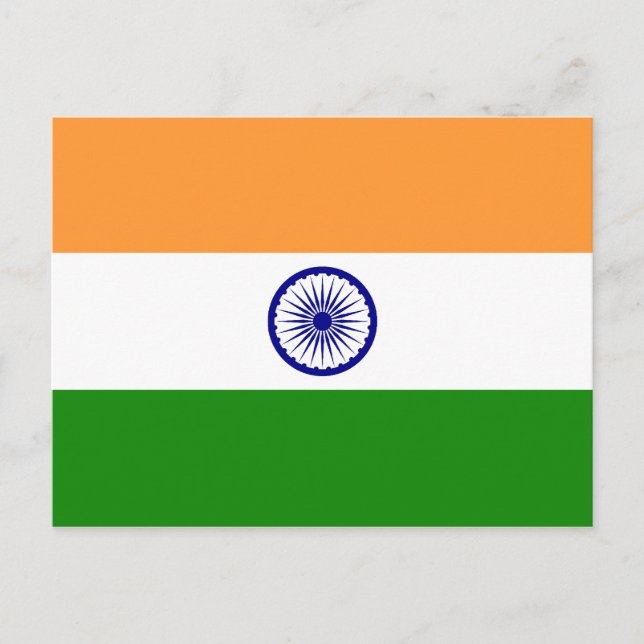 Postal Bandera de la India (Anverso)