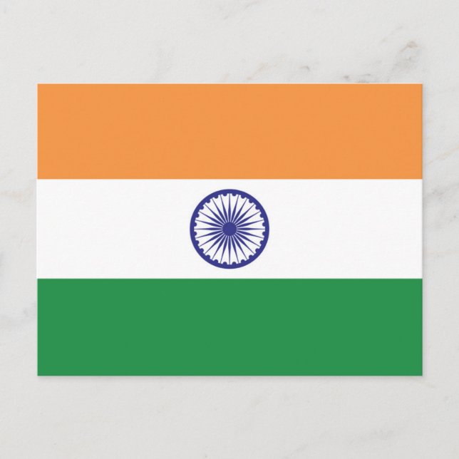 Postal Bandera de la India (Anverso)
