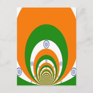 Postal Bandera de la India Kaleidoscopio: Unidad & Patrio