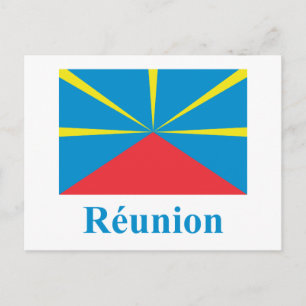 Postal Bandera de la isla de la Reunión propuesta con nom