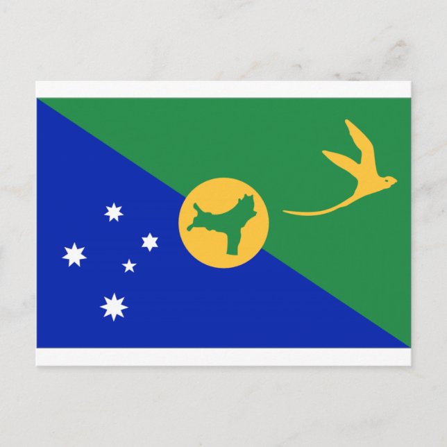 Postal Bandera de la Isla de los navidades (Australia) (Anverso)