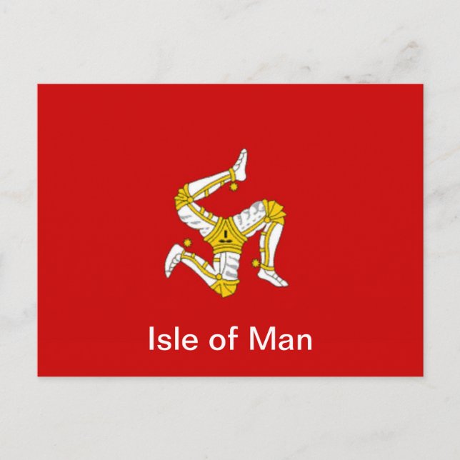 Postal Bandera de la Isla de Man (Anverso)