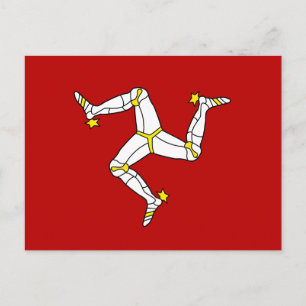 Postal Bandera De La Isla De Man