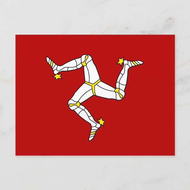 Postal Bandera De La Isla De Man (Anverso)