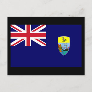 Postal Bandera de la isla de Santa Elena
