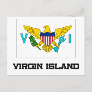 Postal Bandera de la isla Virgin